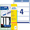 Product package of Avery Zweckform lever arch filing labels, stickers with the number 4.