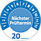 Avery Zweckform Prüfplakette 7906 „Nächster Prüftermin“ 20__zum Selbereintragen, extrem robust, Ø 30 mm, 80 Stück/10 Bogen, Vinylfolie, blau