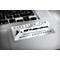 Avery Zweckform Typenschildetiketten L6009-8, extrem robust, geeignet für SW-Laserdrucker, 45,7 x 21,2 mm, 384 Stück/8 A4-Bogen, Polyesterfolie, silber