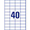 AVERY Zweckform Universal-Etiketten 3651, ultragrip, 52,5 x 29,7 mm, 4000 Stück