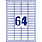 AVERY Zweckform Universal-Etiketten 3667, ultragrip, 48,5 x 16,9 mm, 3667, 6400 Stück