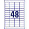 AVERY Zweckform Universal-Etiketten, 45,7 x 21,2 mm, wiederablösbar