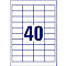 AVERY Zweckform Universal-Etiketten 4780, ultragrip, 48,5 x 25,4 mm, 1000 + 200 Stück