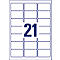 AVERY Zweckform Universal-Etiketten, 63,5 x 38,1 mm, wiederablösbar, 525 + 105 Stück