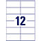A white sheet with blue lines, divided into rectangular sections. In the middle, the number 12 is shown in blue.