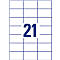 A white sheet with a blue grid and the number 21 in blue.