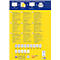 Yellow flyer with print: Design and print labels, different label sizes.