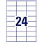 Sheet of labels with 24 rectangular labels, with a large, dark blue '24' in the middle.