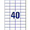 AVERY Zweckform Universele etiketten, 52,5 x 29,7 mm, nr. 3651-200, 40 per blad, doos van 200 blad, 8000 etiketten