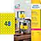 Avery Zweckform Wetterfeste Folien-Etiketten, ø 30 mm, permanent, gelb