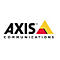 Logo von AXIS COMMUNICATIONS mit schwarzem Schriftzug und gelb-rotem Dreieck.