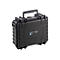 Schwarzer, robuster Outdoor-Koffer mit Tragegriff und Logo-Aufschrift outdoor.cases type 500.