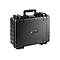 Schwarzer Outdoor-Hartschalenkoffer mit Tragegriff und Beschriftung "outdoor.cases type 5000" auf weißem Hintergrund.