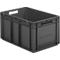Bac à empiler série EF 6320 - en plastique recyclé - 63,7 L - poignées ouvertes - gris fer