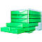 Bac à tiroirs styro® styroswing NEONline, 5 tiroirs, blocage de l'ouverture &amp; poignée encastrée, empilable, L 270 x P 340 x H 255 mm, polystyrène, transparent-néon vert