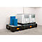 Bac d'extension IBC CEMO 500/1-PE, avec croix de soutien et caillebotis en acier, volume 500 l, capacité de charge 1500 kg, avec agrément, polyéthylène, noir