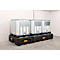 Bac d'extension IBC CEMO 500/1-PE, avec croix de soutien et caillebotis en acier, volume 500 l, capacité de charge 1500 kg, avec agrément, polyéthylène, noir