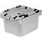 Bac de collecte pour piles usagées CEMO, volume 16 l, jusqu'à 25 kg, résistant aux UV, empilable, réutilisable, L 400 x P 300 x H 240 mm, HDPE, gris