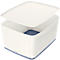 Bac de rangement MyBox Leitz, format A4, pour ustensiles, blanc/gris