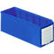 Bac de rayonnage RK 300, 6 compartiments, L 300 x l. 135 x H 120 mm, bleu