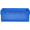 Bac de rayonnage RK 400, polystyrène, L 408 x l. 162 x H 66 mm, 8 compartiments, pour étagère de 400 mm de profondeur, bleu