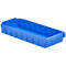 Bac de rayonnage RK 400, polystyrène, L 408 x l. 162 x H 66 mm, 8 compartiments, pour étagère de 400 mm de profondeur, bleu