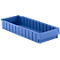 Bac de rayonnage RK 62902, polypropylène, l. 599 x l 232 x H 90 mm, 11 compartiments, bleu