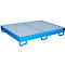 Bac de rayonnage type RW/RW 1800, avec caillebotis, bleu RAL5012