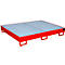 Bac de rayonnage type RW/RW 1800, avec caillebotis, rouge RAL3000