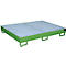 Bac de rayonnage type RW/RW 1800, avec caillebotis, vert RAL6011
