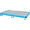 Bac de rayonnage type RW/RW 2200-1, avec caillebotis, bleu RAL5012