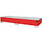 Bac de rayonnage type RW/RW 3600-3, avec caillebotis, rouge RAL3000