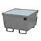 Bac de récupération BAUER AM-1, avec caillebotis, acier, 215 l, L 800 x P 800 x H 545 mm, gris