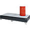 Bac de rétention 1000-2 - acier - L 2650 x l. 1300 x H 435 mm - pour 2 containers de 1000 L - caillebotis galvanisé - anthracite RAL 7016 - Schäfer Shop Pure