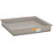 Bac de rétention 220/4 - en plastique renforcé de fibres de verre (PVR) - 220 litres - pour 4 fûts de 220 litres - L 1280 x l. 1280 x H 180 mm - sans caillebotis
