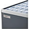 Bac de rétention 4/200 - acier - L 1200 x l. 1200 x H 290 mm - pour 4 fûts de 200 L - caillebotis galvanisé - anthracite RAL 7016 - Schäfer Shop Pure