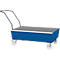 Bac de rétention ASECOS, acier, mobile, avec grille, capacité de 200 l, L 850 x P 1450 x H 1150 mm, peint