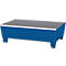Bac de rétention ASECOS, en acier, avec grille et patins de chariot élévateur, capacité de 200 l, L 815 x P 1235 x H 350 mm, peint