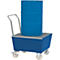 Bac de rétention ASECOS, en acier, mobile, avec grille, capacité de 200 l, L 815 x P 1020 x H 1135 mm, peint ou galvanisé
