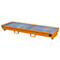 Bac de rétention BAUER AM-4/B, avec grille, acier, 233 l, L 2400 x P 800 x H 285 mm, orange