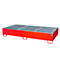 Bac de rétention BAUER AW 1000-2/PE avec grille, 2x 1000 l IBC, L 2665 x P 1315 x H 440 mm, rouge