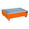 Bac de rétention BAUER AW-2/PE avec grille, 210 l, L 1215 x P 815 x H 365 mm, orange