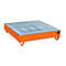 Bac de rétention BAUER AW-4/A/PE avec grille, 211 l, L 1215 x P 1215 x H 290 mm, orange