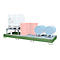 Bac de rétention Bauer AWA 31, acier, vert, L 3850 x l 1460 x H 780 mm, 1000 l, pour 3 IBC de 1000 l, 1 rehausse de soutirage, 2 grilles