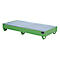Bac de rétention en acier avec caillebotis, 1800 x 800 mm, vert RAL 6011