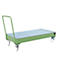 Bac de rétention en acier avec roulettes + poignée, 1800 x 800 mm, vert RAL 6011