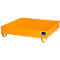 Bac de rétention en acier sans caillebotis, 1200 x 1200 mm, orange RAL 2000