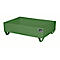 Bac de rétention en acier sans caillebotis, 1200 x 800 mm, vert RAL 6011
