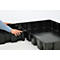 Bac de rétention en PE 25HD, en polyéthylène, 100 % recyclable, avec caillebotis PE