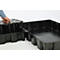 Bac de rétention en PE 25HD, en polyéthylène, 100 % recyclable, avec caillebotis PE